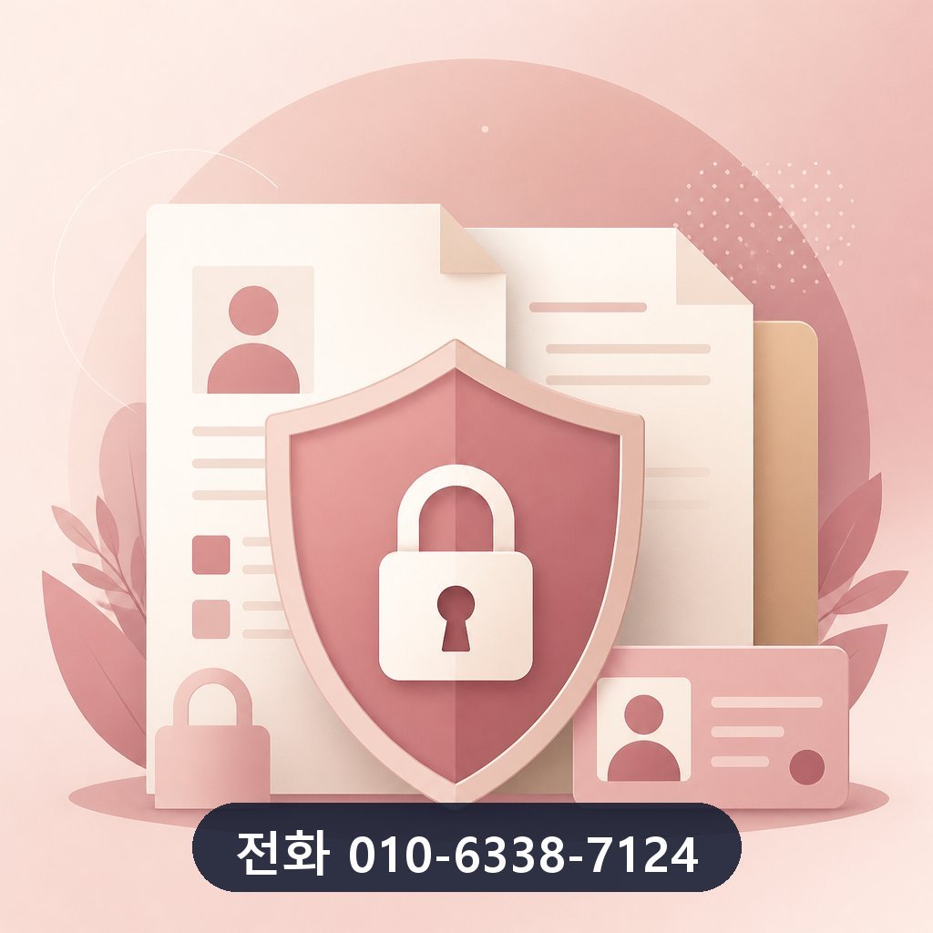 신용카드 현금화 개인정보 보호 이미지 · 문의 010-6338-7124